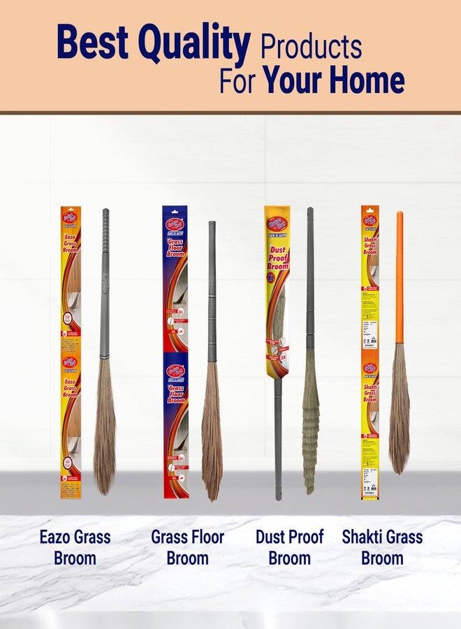 Chakaa chak Chakaachak No Dust Broom for Floor Cleaning | Washable Fiber Jhadu for Home | Long Handle XL for Tile, Marble, Wooden Floors | Durable No Dust | Easy-to-Clean Floor Sweeping Tool - Image 5